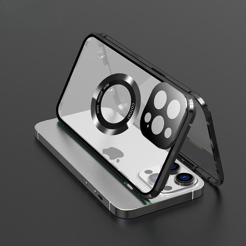 

Подходит для iPhone16Promax Магнитный чехол для телефона Полностью закрывающий Защита для глаз Анти-посещение Магнито 14 Apple 15 Беспроводная зарядка iPhone16