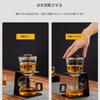 OULOVECO Semi-Automatic Glass Teapot with Filter, Perfect for Offices, Lazy People, and Small Lathes (Clear)