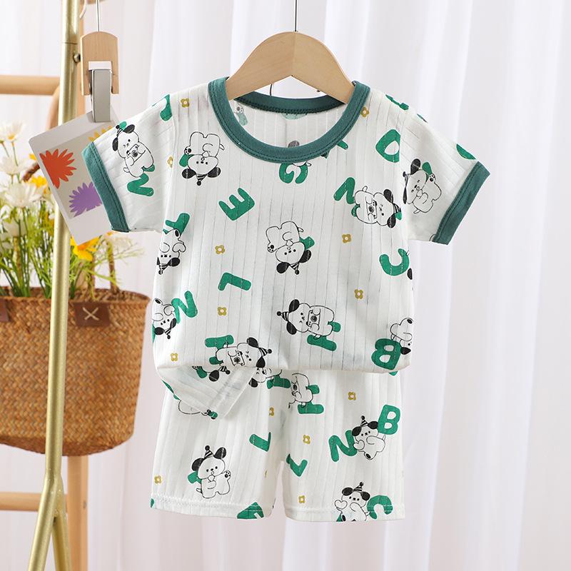 2026 Summer Children's Short Sleeved Shorts Cotton Set