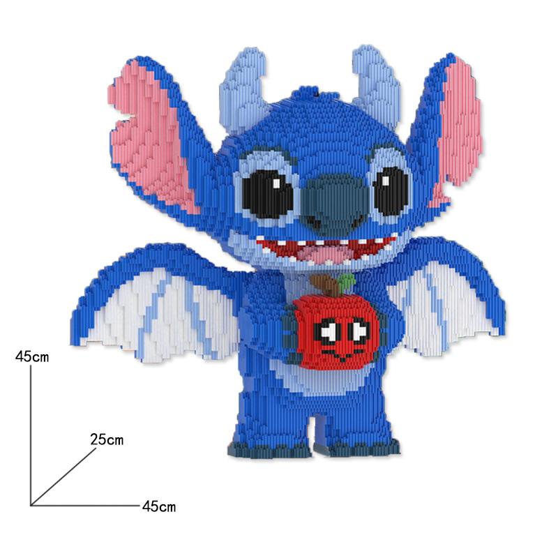 Cool Joker Stitch Magic Building Block Kawaii Baby Stitch Angel Model Halloween Stitch Assembled Bricks Toy For Kids Santa Gift