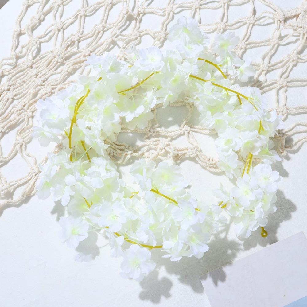 Pink Sakura Artificial Flower Garland 180CM Silk Cherry Blossom New Hanging Vine  Party Decor