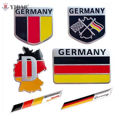 3D aluminium Auto Godło samochodu Niemcy Niemiecka flaga Logo Grille odznaka kalkomania