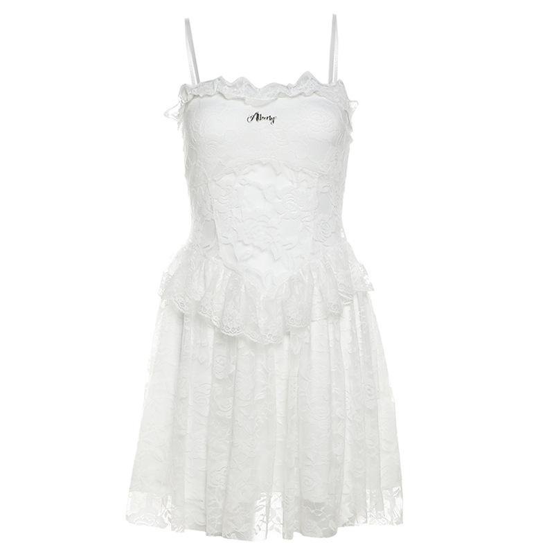 Kvinne Blonder Svart Mystisk Sexy Blonder Hot Søt Elegant Hul Kort Stroppekjole