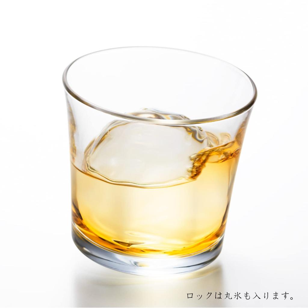 ADERIA Swaying Rocks Glasses, Clear, 280ml, Pack of 3, Made in Japan, Shatter-Resistant, Stylish, Lightweight, Perfect for Whiskey, On the Rocks, or