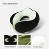 Cartoon Cat Deformable U-Shaped Neck Pillow with PP Cotton Filling for Napping Travel Cervical Neck Support Pillow