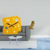Nordic Minimalist Lion Cheese Clock Modern Sculpture Quiet Acrylic Wall Hanging Desk Ornament for