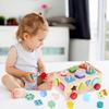 Zabawki Montessori dla Dzieci Drewniane Klasyfikacja Kształtów Nauka Klocki Budowlane Kolorowy Zestaw Słupków Pudełko z Zagadkami