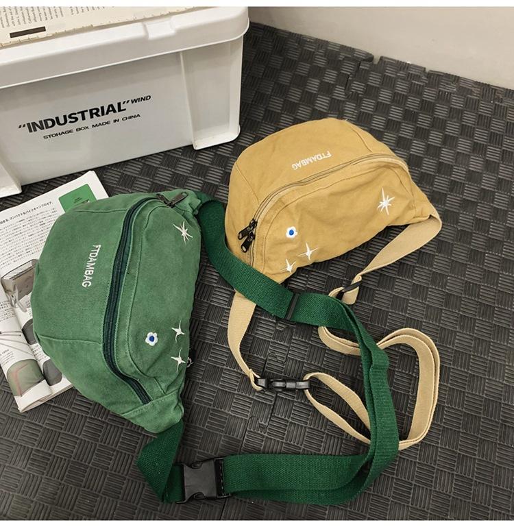 Винтажная холщовая сумка из стираной ткани — фото 12