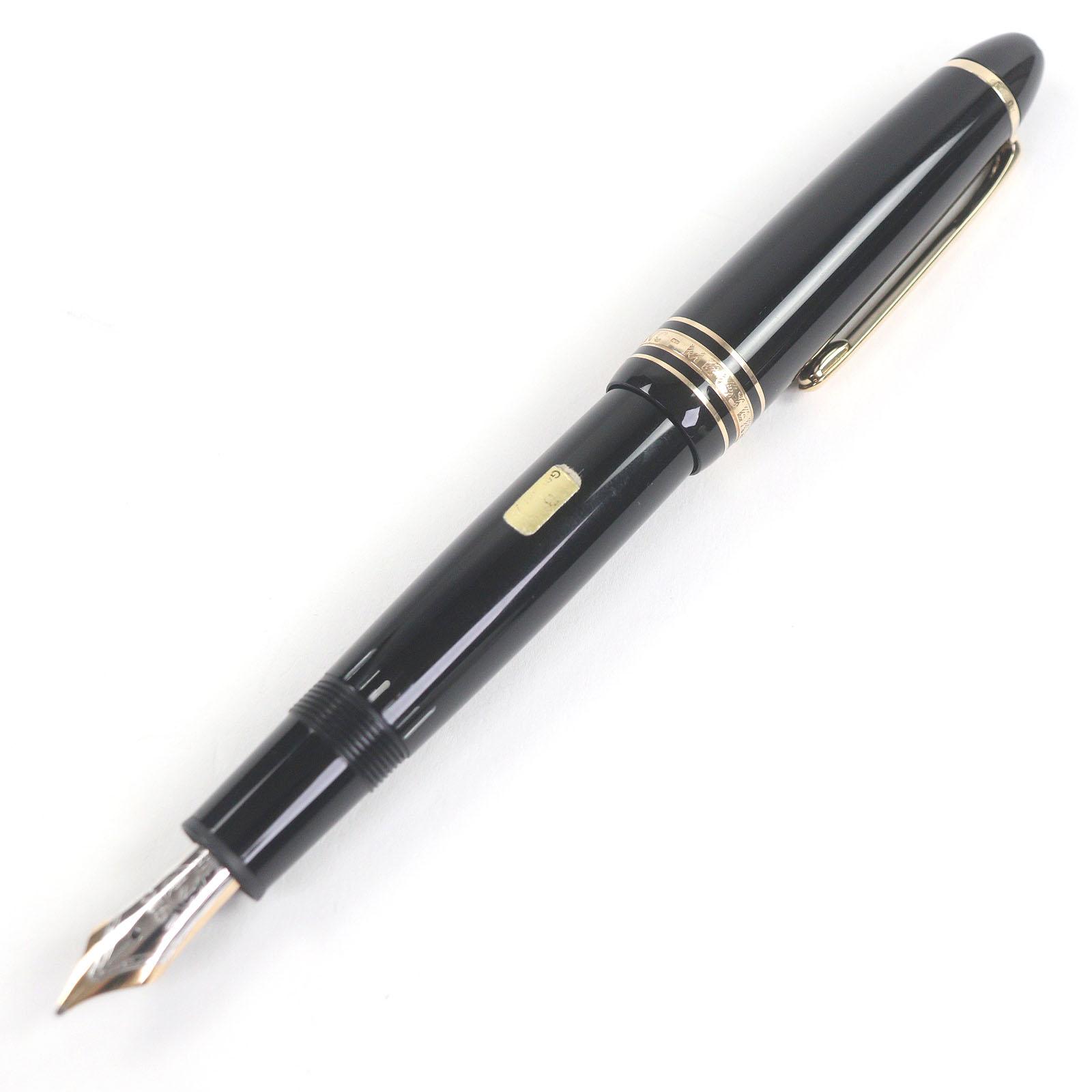 

Great MONTBLANC fountain pen Meisterstückle Grand Cap type Black Gold 14K mens Used
