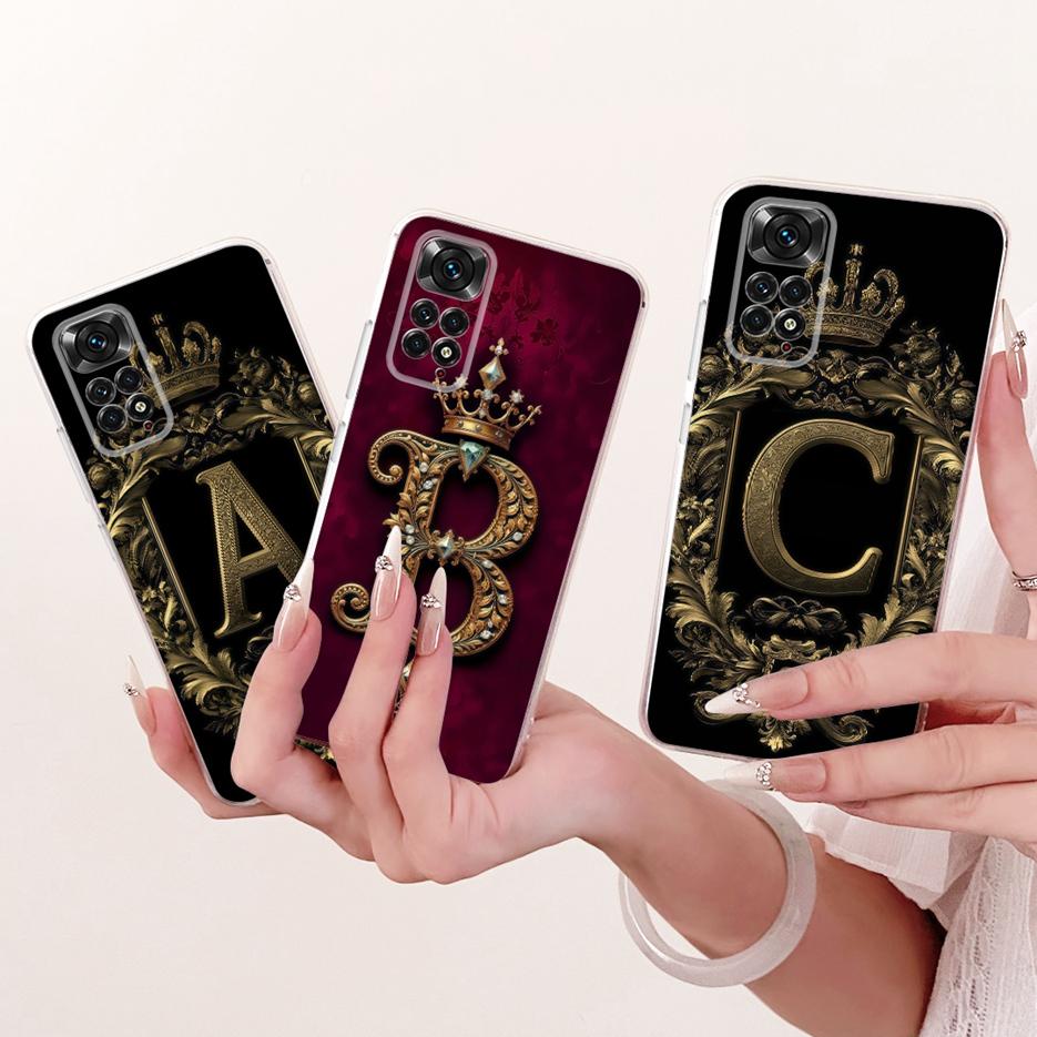 For Xiaomi Redmi Note 11 4G Case Note 11S Stylish Crown Letters Cover Soft Silicone Phone Case For Redmi Note 11 Pro Plus Fundas