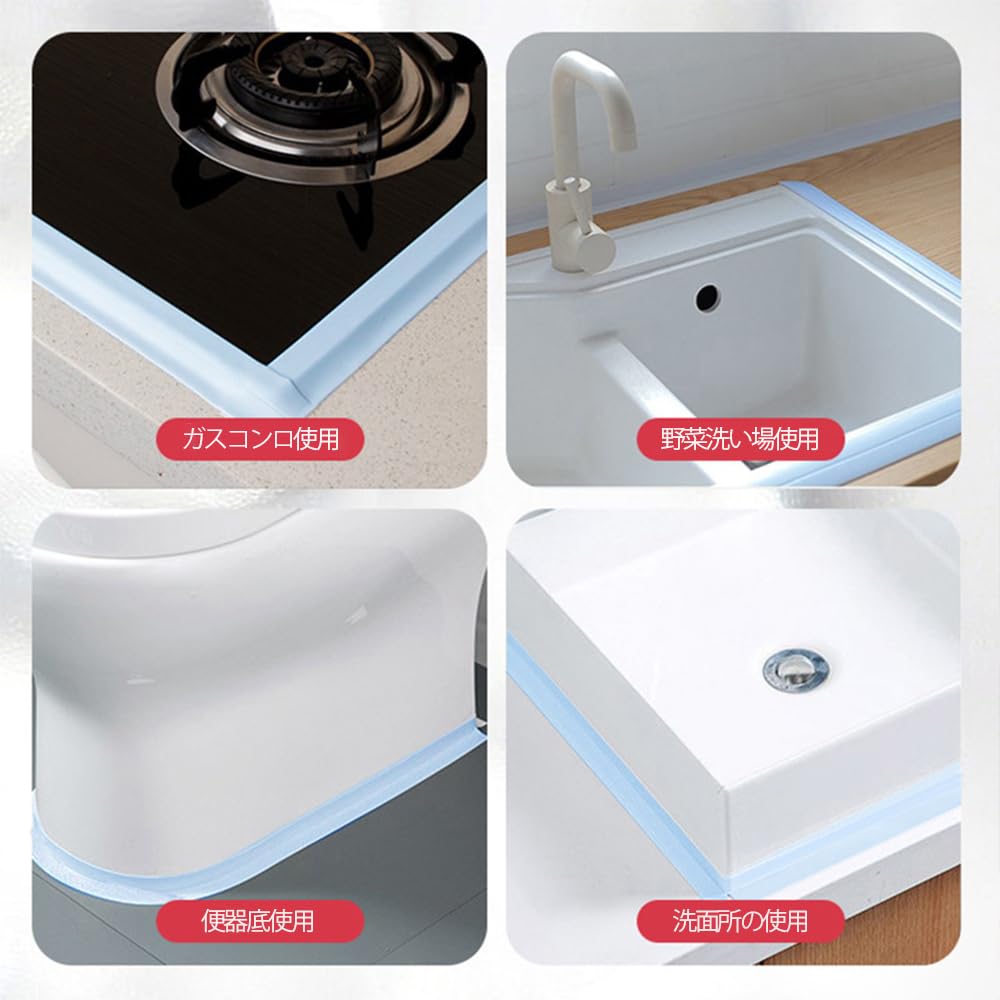 DREAMERS À Prova d'Água Fita Forte Sem Adesivo Gap Branco, Fita, Resistente ao Mofo, À Prova d'Água, Reparo, Resistente a Óleo, Resistente a Manchas Mascaramento,