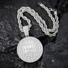 Men's Hip Hop Round Diamond Pendant Necklace – Eco-friendly Alloy Cuban Chain