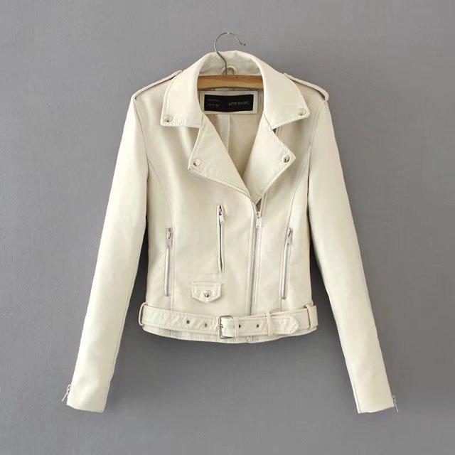 Women's Autumn/Winter PU Leather Motorcycle Jacket – Korean Style Slim Fit Short Coat