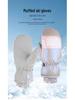 2024 Women's Waterproof Ski Mittens, Fleece-Lined, Warm & Cute, Fingerless for Cycling & Snowboarding