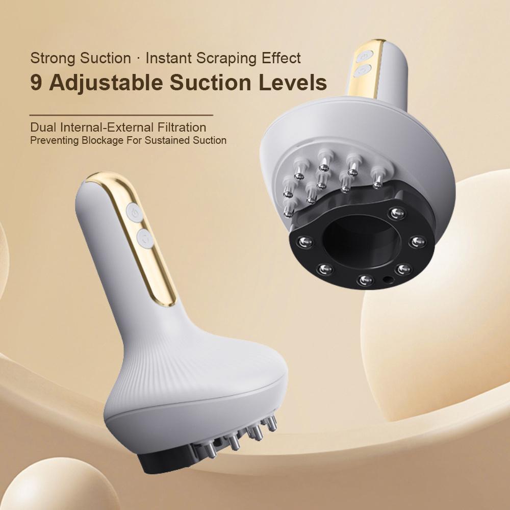 Cupping and Gua Sha Massager Electric Shaping Meridian Scraper Lymphatic Drainage Device Fat-Burning Cupping Back Massager