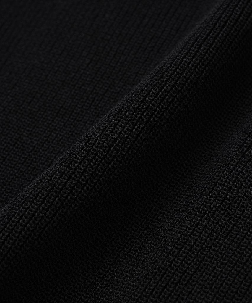 KNITTED Coolever Pk Crop Short Sleeve Cardigan Black