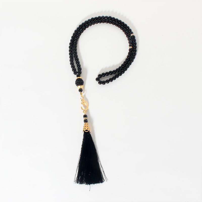 Pearl Prayer Beads Necklace Jewelry Long Tassel Clothes Pandent Accessories