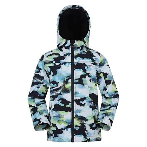 Mountain Warehouse Childrens/Kids Exodus Printed Water Resistant Soft Shell Jacket