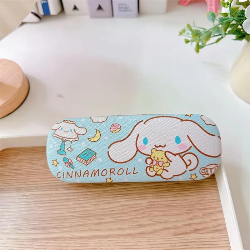 MINISO Disney Stitch Glasses Storage Box Cute Cartoon Sanrio Hello Kitty Student Glasses Sunglasses Protective Box Student Gifts
