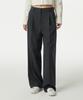 MUSINSA STANDARD WOMAN Women'S Lightweight High-Waisted Wide Hidden Banding Slacks [Gray]