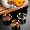 304 Stainless Steel Sauce Dish Bowl Round Tomato Sauce Dispenser Mini Plate oil Container BBQ Tableware Table Service