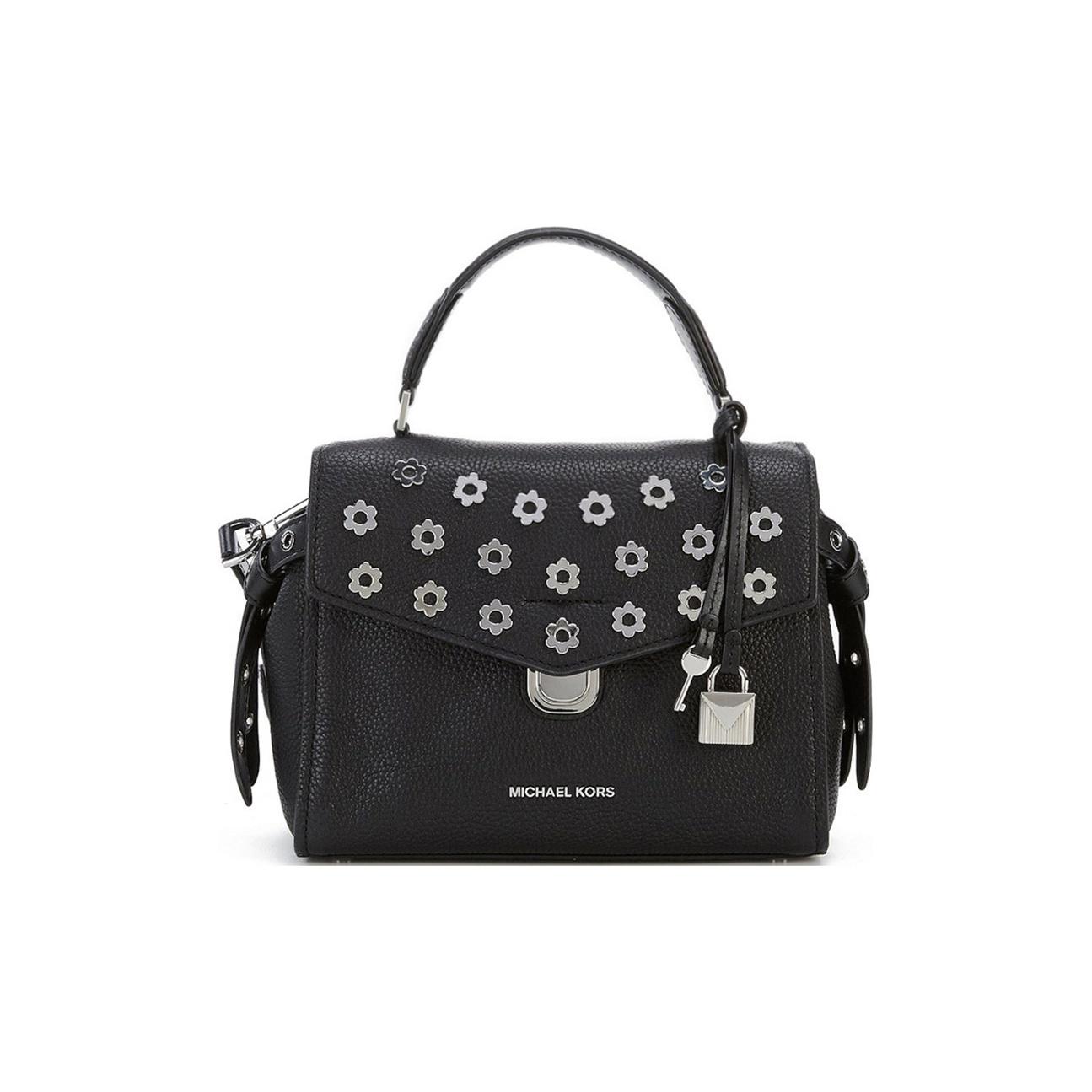 

Michael Kors MK Bristol Floral Stud Lock Crossbody Bag Women handbags Black 30S8SZKS0U-BLACK Basic Set (Bag+Dust Bag)
