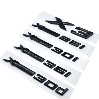 AAAOT1 Car Emblem Sticker 3D ABS Glossy Black XDrive18i 20i 23i 25i 28i 30i 35i 40i 45i 50i 55i For X1 X2 X3 X4 X5 X6 X7 GT