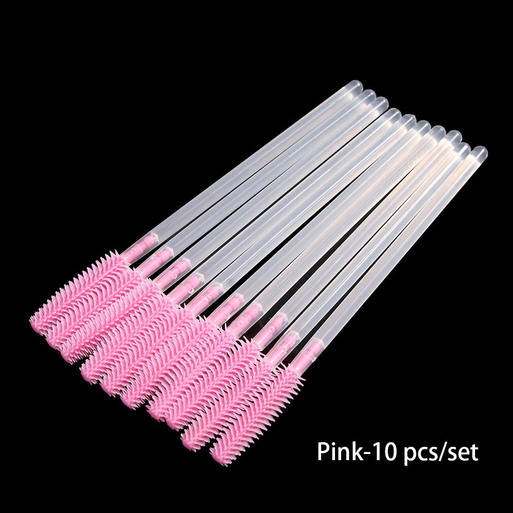 Transparent Silicone Eyebrow Comb Spoolers Eye Lashes Mascara Wand Applicator Disposable Eyebrow Brush for Eyelash Extension