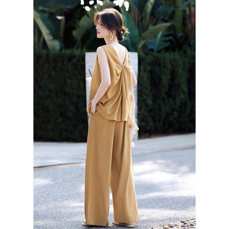 XWI Elegant Solid Color Reversible Sleeveless Set
