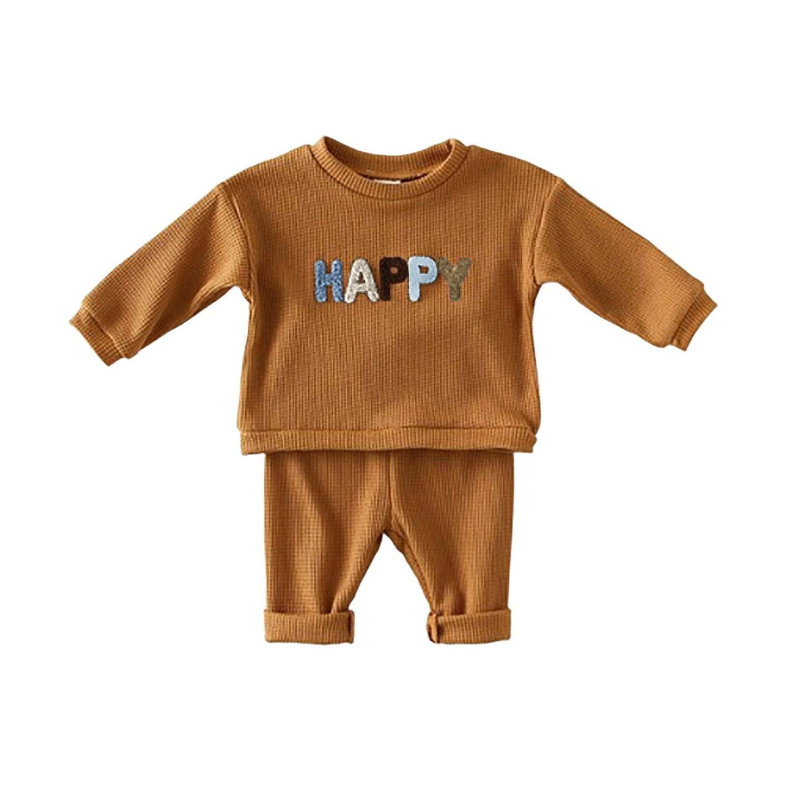 

Костюм-толстовка для мальчиков, детская одежда, костюм из двух частей 90 коричневый