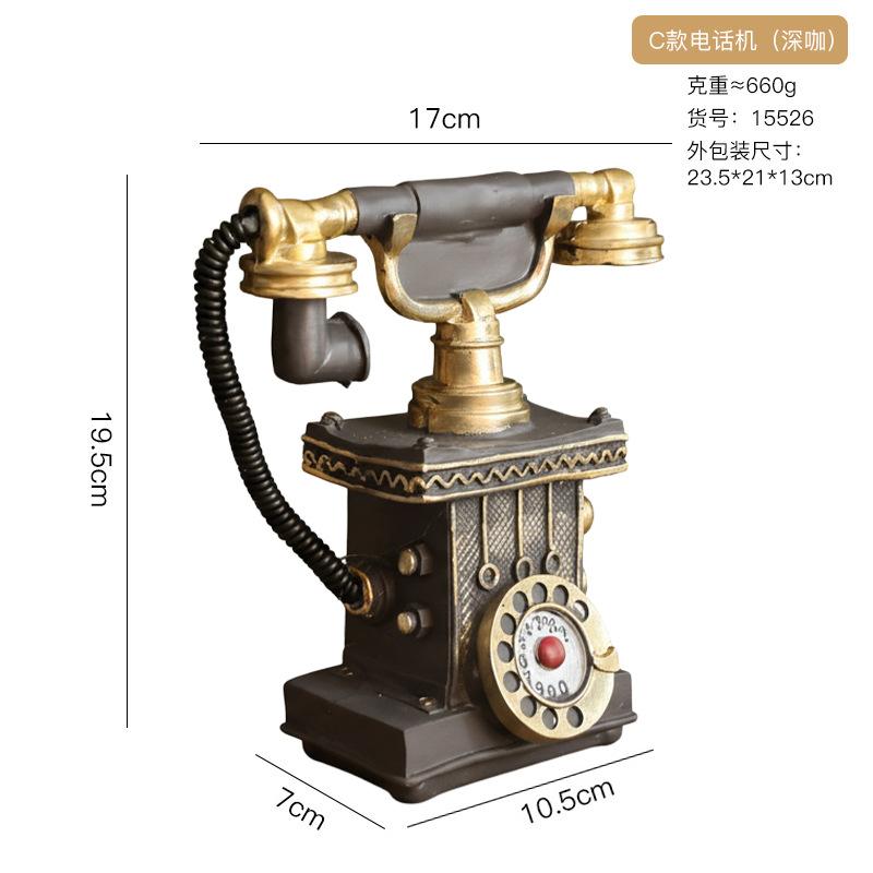 Vintage Kamera Spardose Harzfigur Kreatives Telefonmodell Heimdeko Ladendisplay Desktop-Ornament