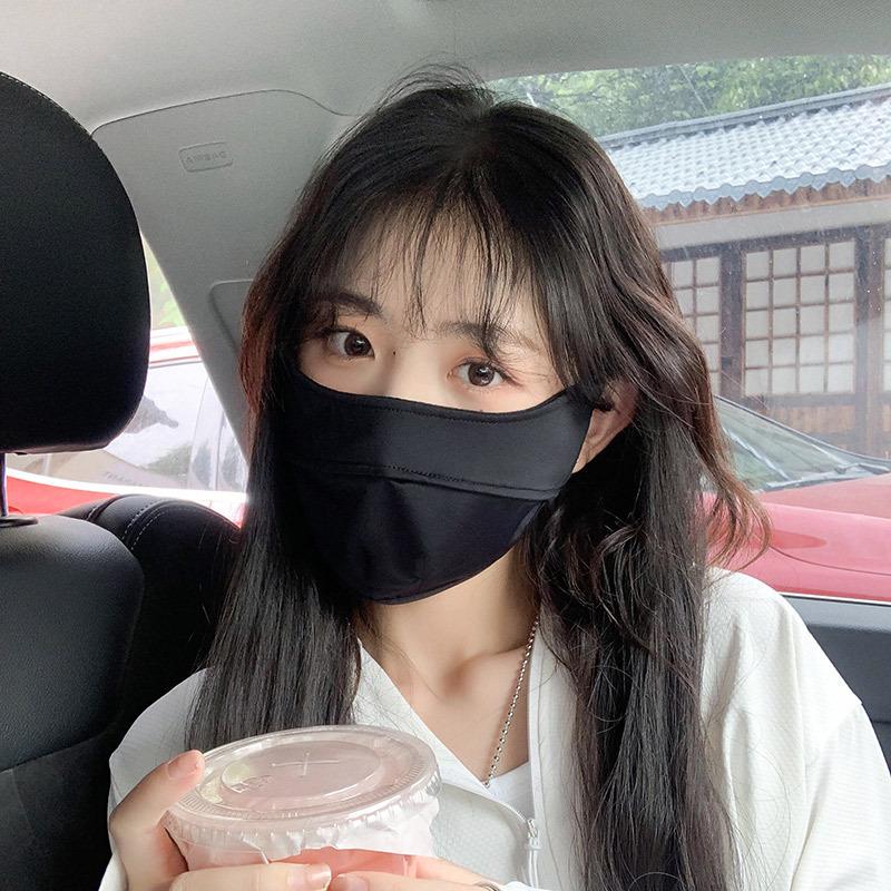 Women’s Anti-UV Breathable Ice Silk Face Mask - Sunshade and Eye Corner Protector 3D Hat