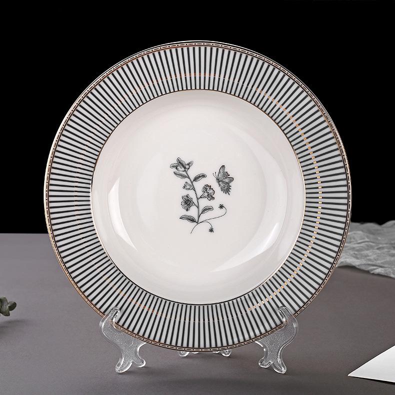 FLORIS Porcelain Afternoon Tea Set: Ceramic Gift Mug, Coffee Cup, and Western Dinner Plate in Gift Box