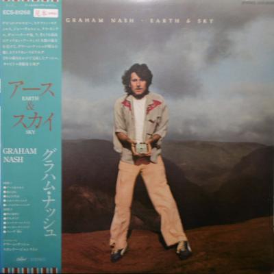 LP Record GRAHAM NASH  Earth  Sky ECS81268PROMO CAPITOL 1980 Japan Rock Used