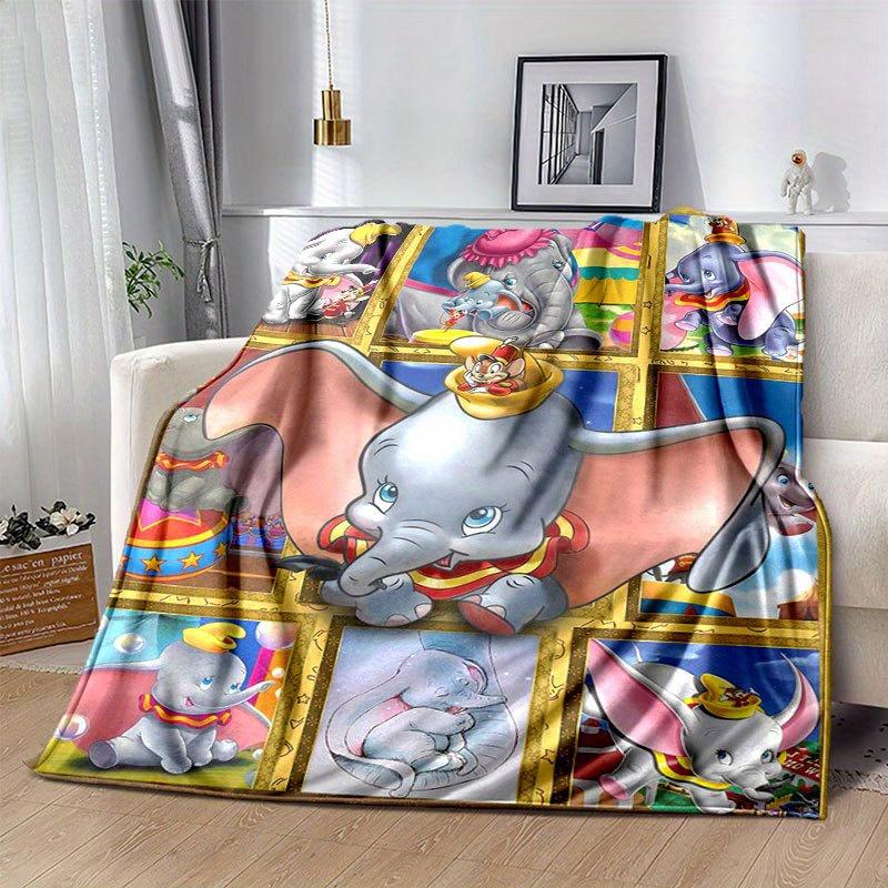 Dumbo Blanket Ultra-Soft, Warm, Cozy Throw for Living Room, Sofa, Four Seasons Travel Accessory Cute Cartoon Character Home Decoration