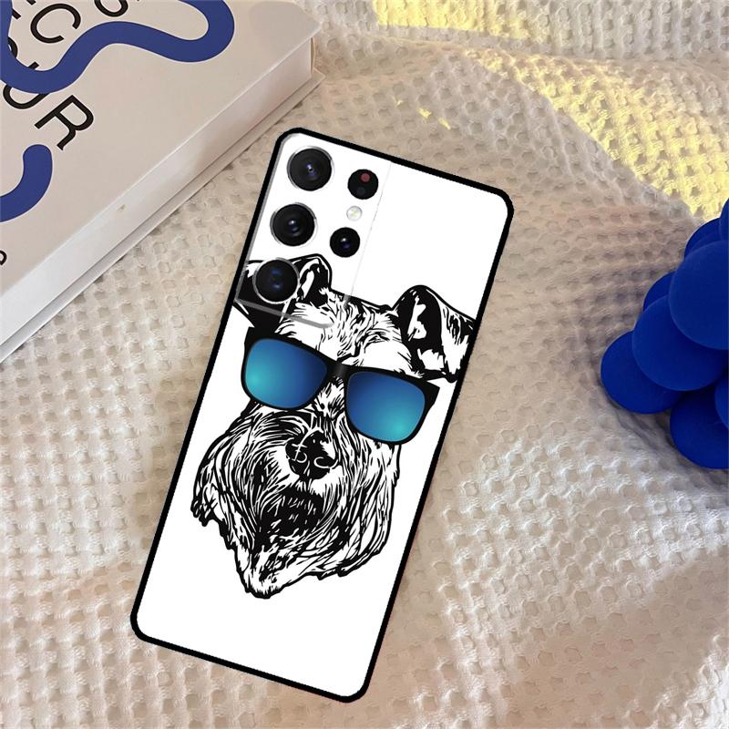 

Cartoon Schnauzer Dog Phone Case For Samsung Galaxy S25 S24 Ultra S9 S10 S20 S22 S21 Plus S23 FE Portector Cover Galaxy S20 Plus