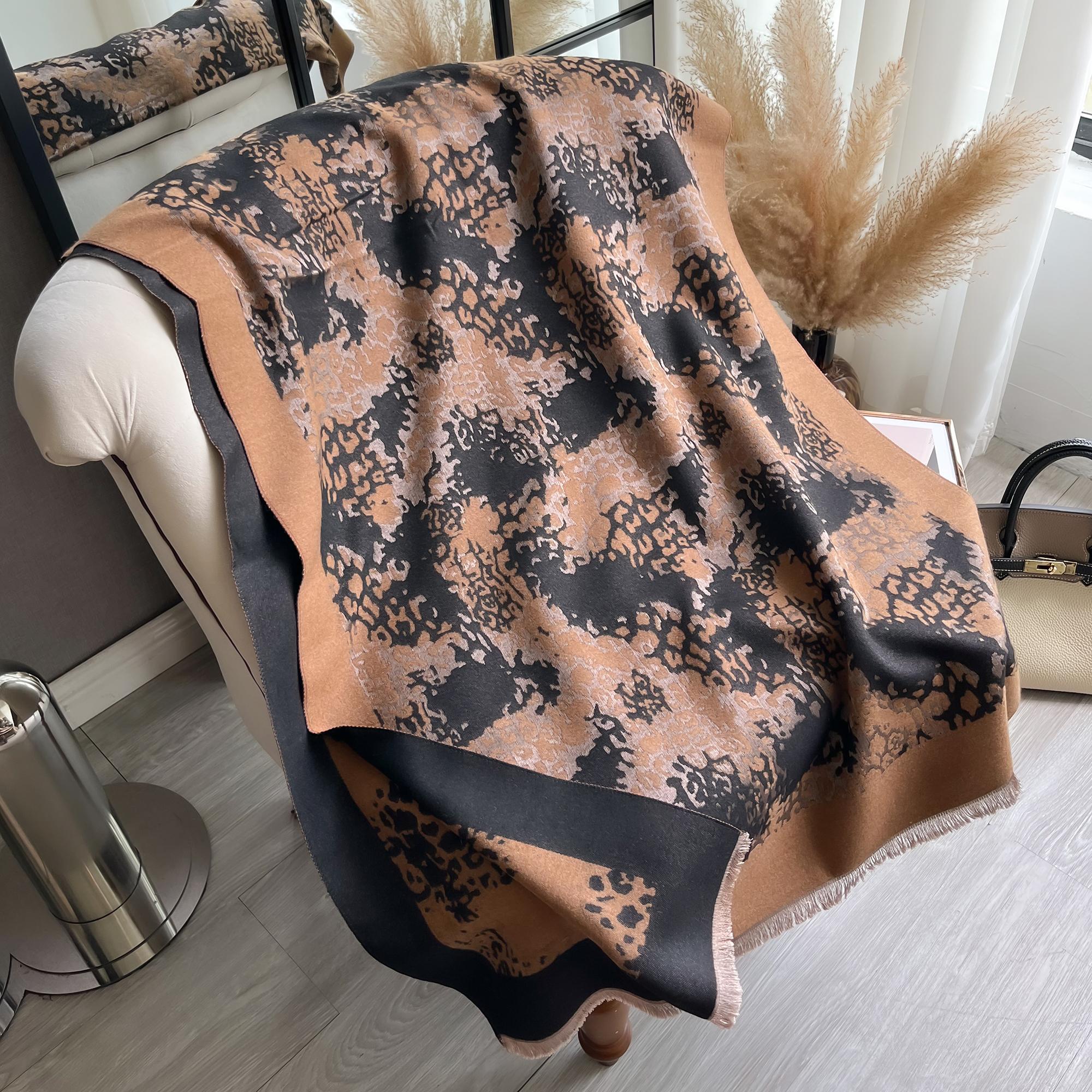 Winter Warme Kasjmier Sjaal Voor Vrouwen Luxe Pashmina Deken Dikke Sjaal Wikkel Neckerchief Mode Bufanda Echarpe Poncho gray