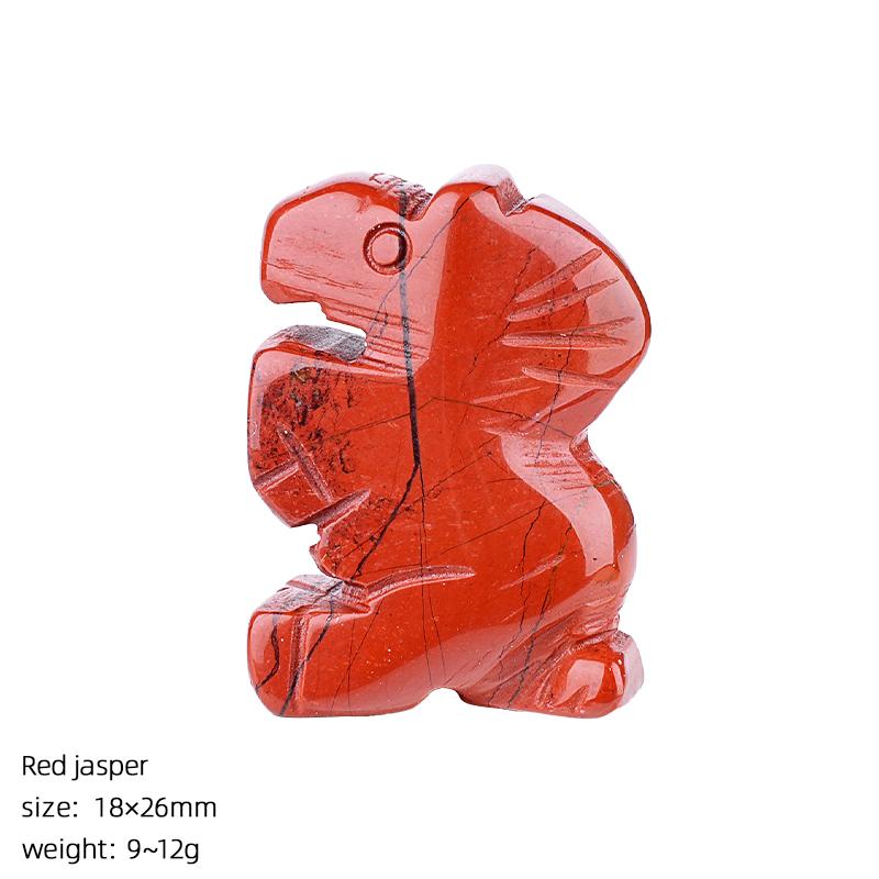 1Pc Natural Semi-Precious Stone Carved Mini Horse Figurine 25-27x17-19mm Polished Crystal Pony Statue For Home Decor Reiki Healing Craft Gift