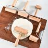 2pcs Easy To Clean Wood Dough Roller Ergonomic Handle Mini Pastry Roller  For Pizza Cake Bread