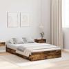 Storage Bed Frame Smoked Oak 120 X 190 Cm