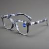 Fashion Square Large Frame High-Definition Reading Glasses Men Ms. New Retro Blue Light Barrier Presbyopia Glasses To + 4.0