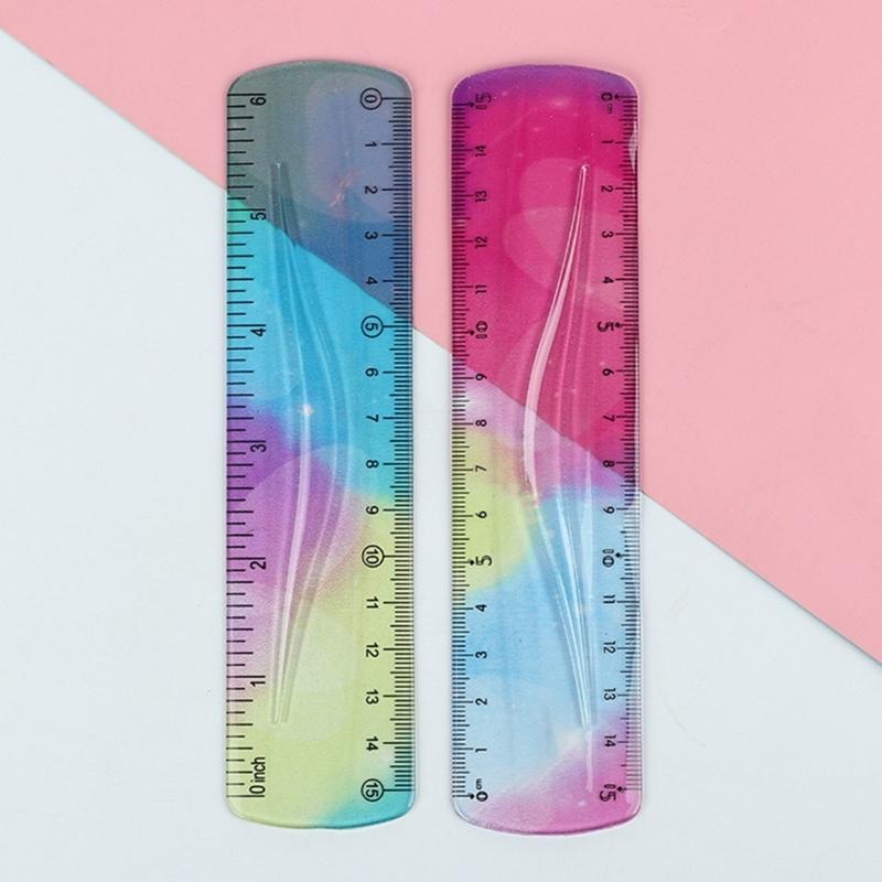 Flexible Ruler Set Soft Bendable Rulers Shatterproof for Students Designers School Office Home Use Various Measurements