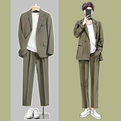 Jarné a jesenné pánske módne ležérne obleky