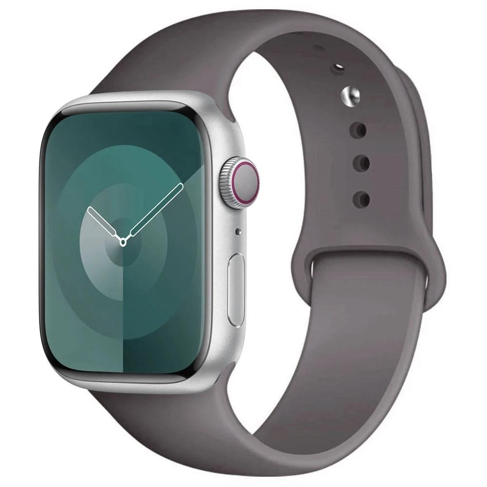 

Силіконовий Ремінець Для Apple Watch ремінець 44мм 45мм 40мм 41мм 42-46мм 49мм спортивний браслет iwatch серії 11-10-9-8 7 6 5 4 SE-Ultra 2/3 44-45-49-46mm ML