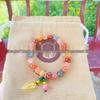 Five Blessings Crystal Prosperity and Longevity Beaded Bracelet for Women - One Leaf Wealth Design