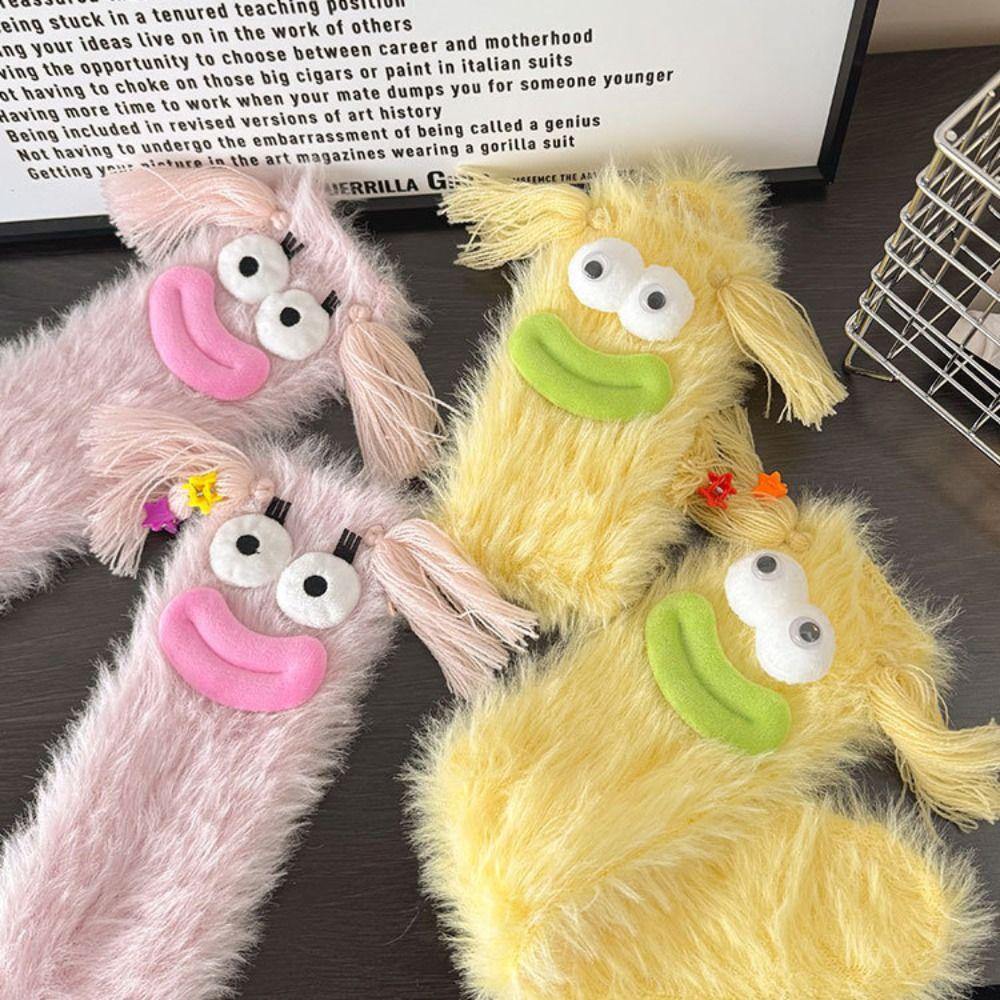 Plush Floor Stockings Women Cartoon Furry Plush Sock Kawaii Coral Fleece Socks  Girls