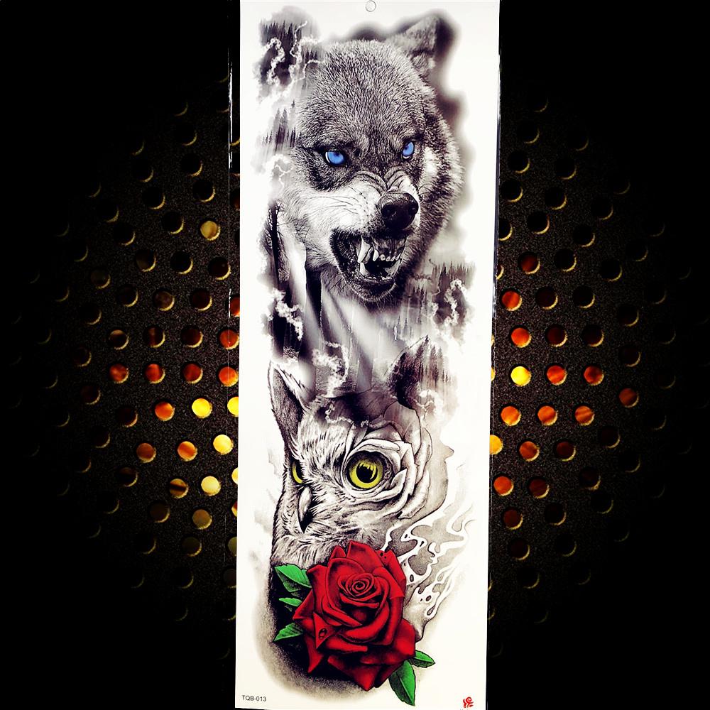 Full Arm Robot Temporary Tattoo Sticker Fake Black Long Maori Totem Tattoos For Men Women Body Art Arm Legs Sleeve Tatoo Sticker For Holiday