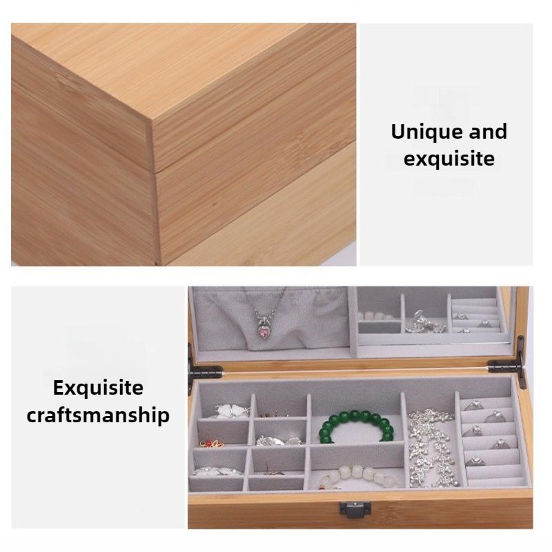 Large Capacity Jewelry Organizer Box Earrings Rings Storage Boxes Bracelet Jewellery Display Case Drawer Necklace Showcase Cases