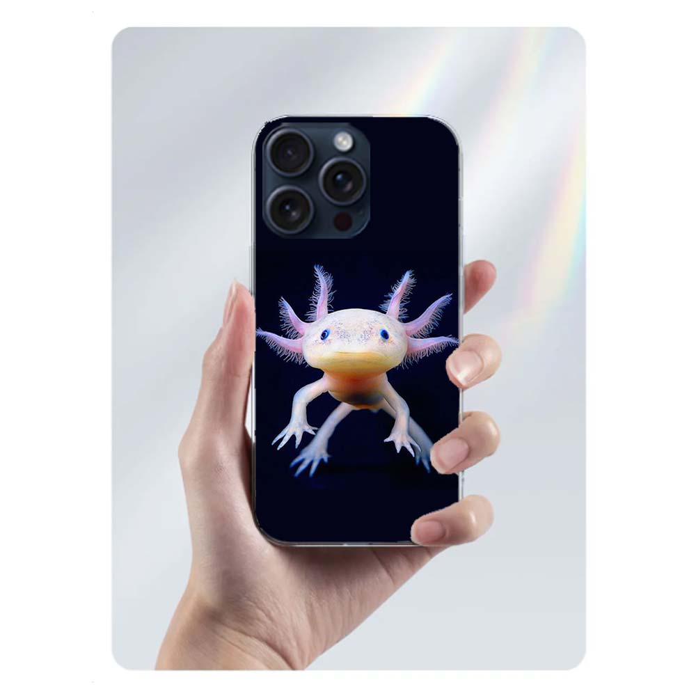 Uśmiechnięta Salamandra Przezroczyste Etui Na Telefon Dla Iphone 17 Air 16 Pro Max 15 Pro 14 Plus 17E 16E 11 13 12 Mini Etui Pokrowce Fundas Cell TP