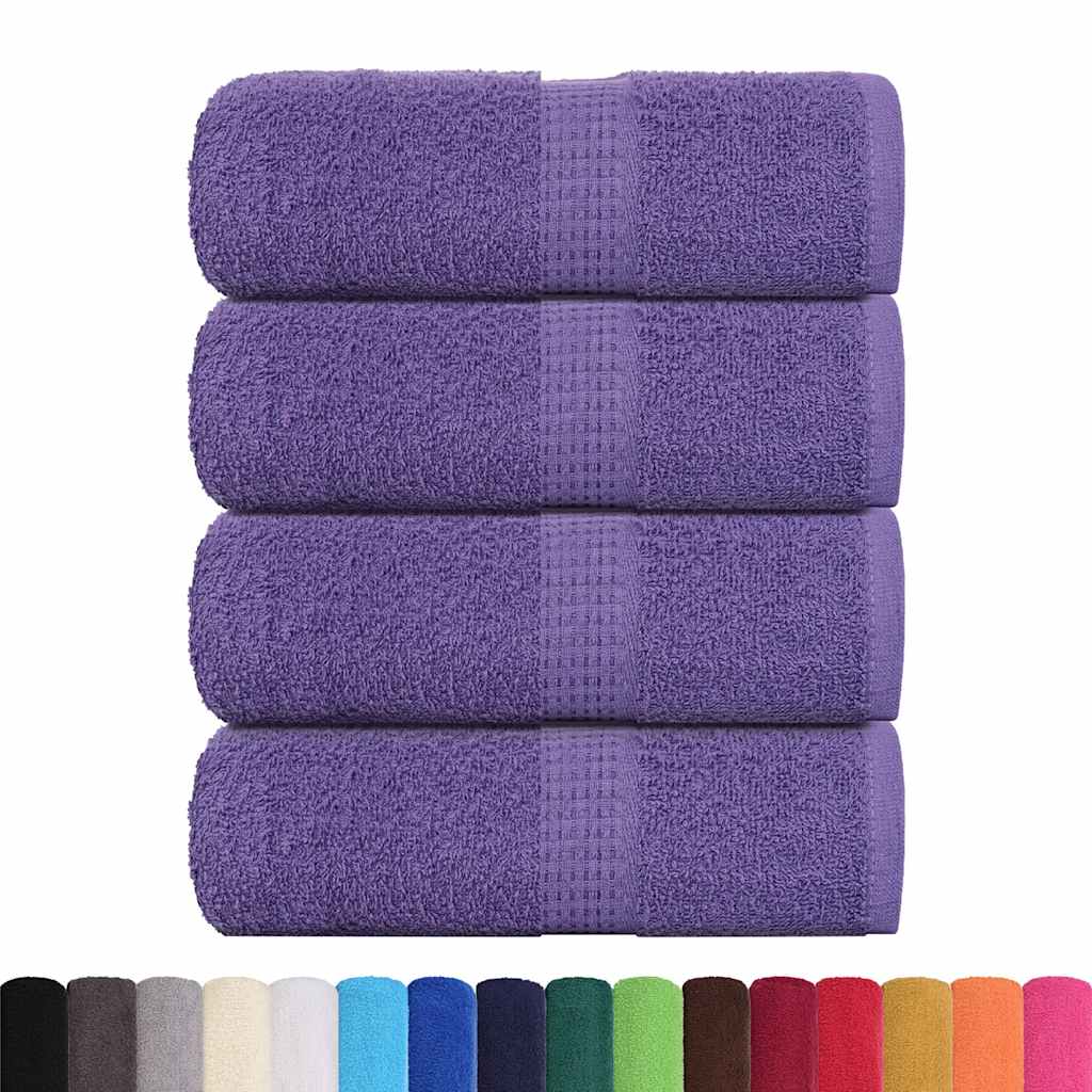 Vidaxl Ręczniki Gościnne 4 Szt. Fioletowe 30X50Cm 360 Gsm 100% Bawełna